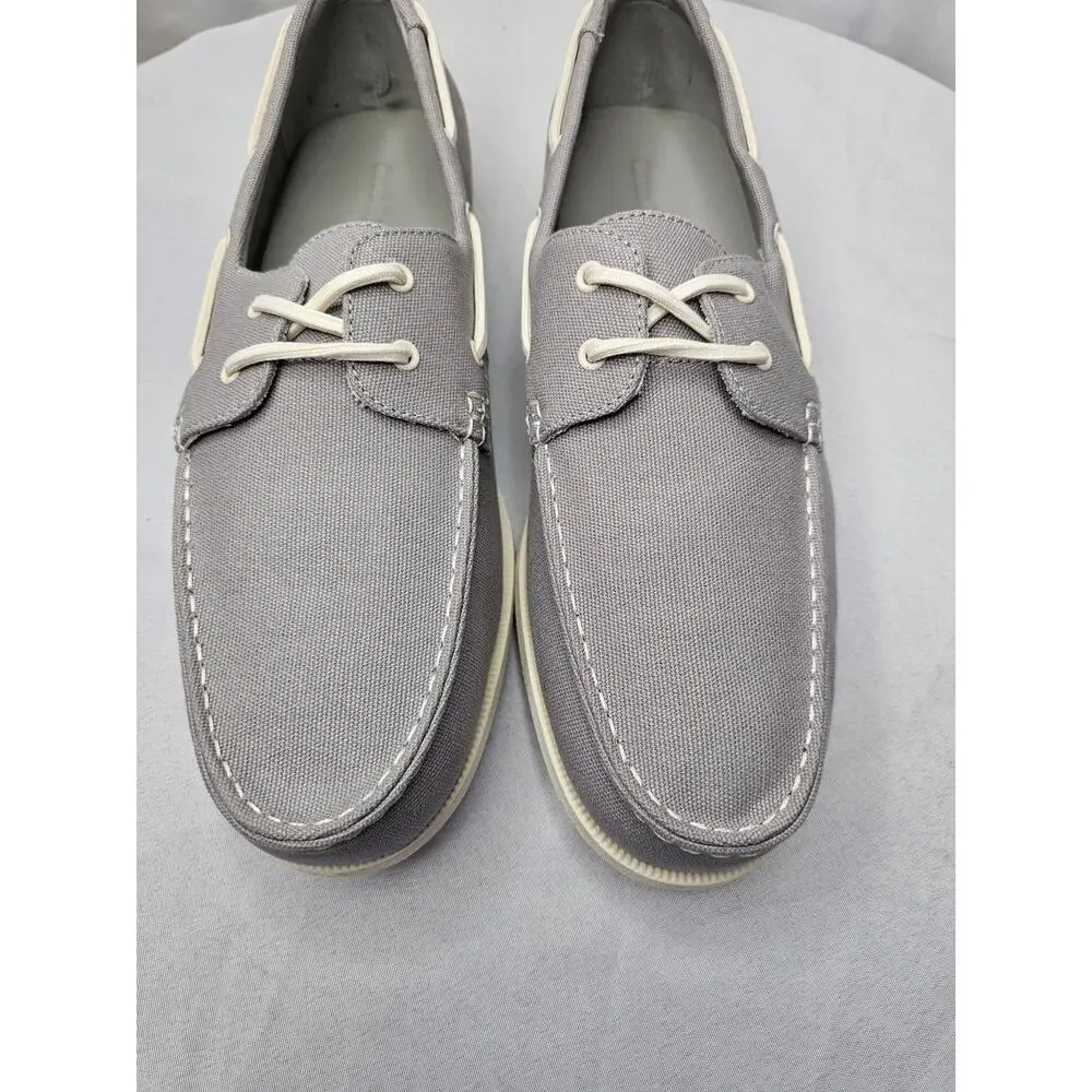 Club Room Men's Elliot‎ Lace-Up Boat Shoes Loafers Grey Size 8M